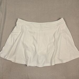 Baleaf Womens Size XL Stretch Waist Skort White NWT Tennis Golf Running Pocket